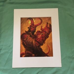HellBoy Hand Doom art matted Dark Horse Comics